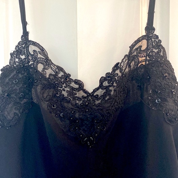 2 pc beaded chiffon nightwear set - M - Picture 2 of 7